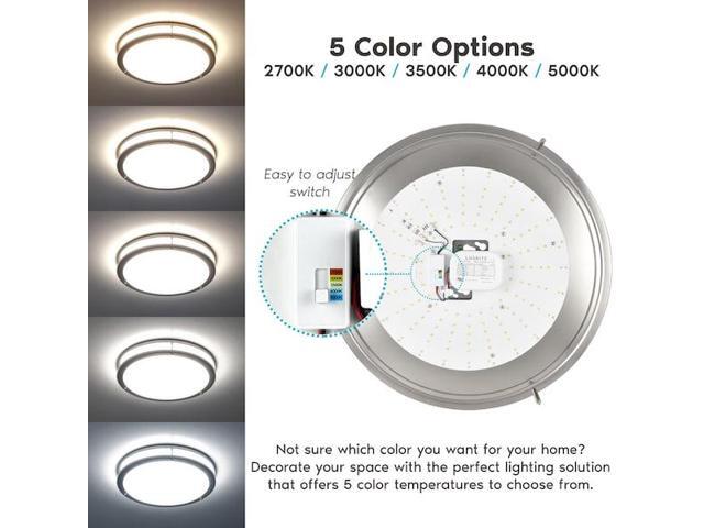 LUXRITE LR23284-1PK 18 Inch LED Flush Mount Ceiling Light 5 CCT Selectable