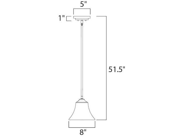 MAXIM LIGHTING 92090FTSN Aurora 1-Light 8' Wide Satin Nickel Pendant Light
