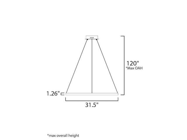 ET2 E22726-BK Groove 32' LED Pendant