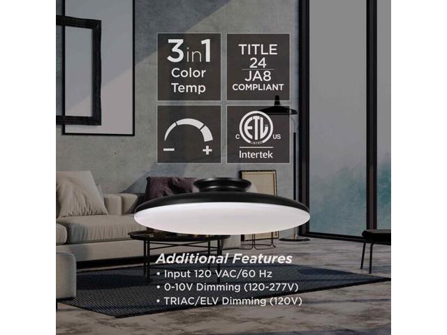 Photos - Chandelier / Lamp AFX SKYF19LAJD1SN Skye - LED Flush Mount - 19' W - Satin Nickel 