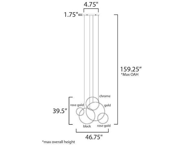 ET2 E20377-MPLT Union LED 5-Light Pendant