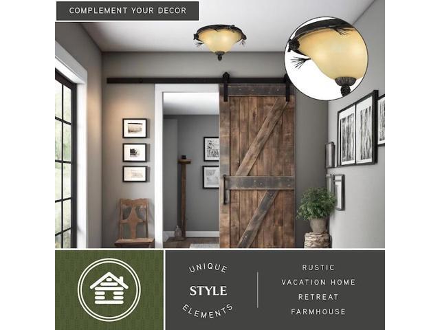 VAXCEL C0120 Sierra 16in Flush Mount Black Walnut
