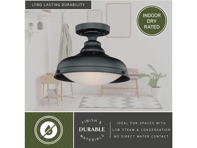 VAXCEL C0113 Keenan 1L Semi-Flush Mount Bronze