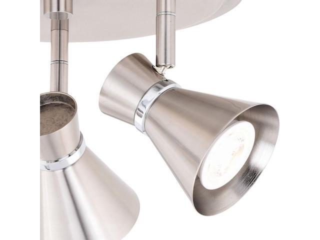 VAXCEL C0219 Alto 3 Light LED Brushed Nickel Adjustable Ceiling Spot Light