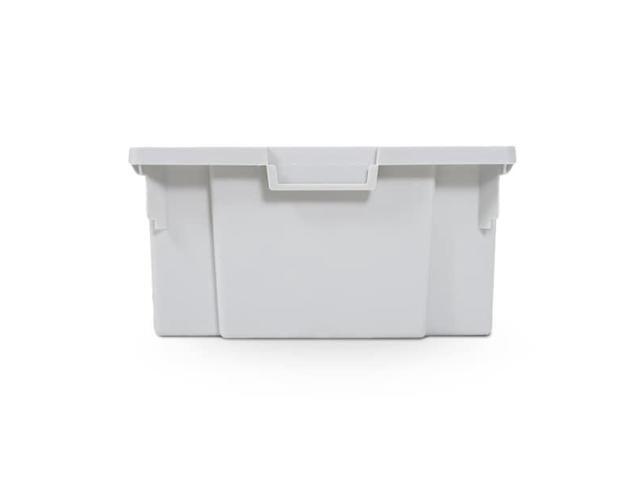 LUXOR MBS-BIN-4L-CL Stackable Storage Bins, Large, PK4