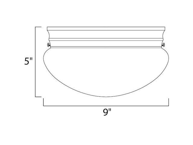 MAXIM LIGHTING 5881WTBK Essentials 2-Light Flush Mount