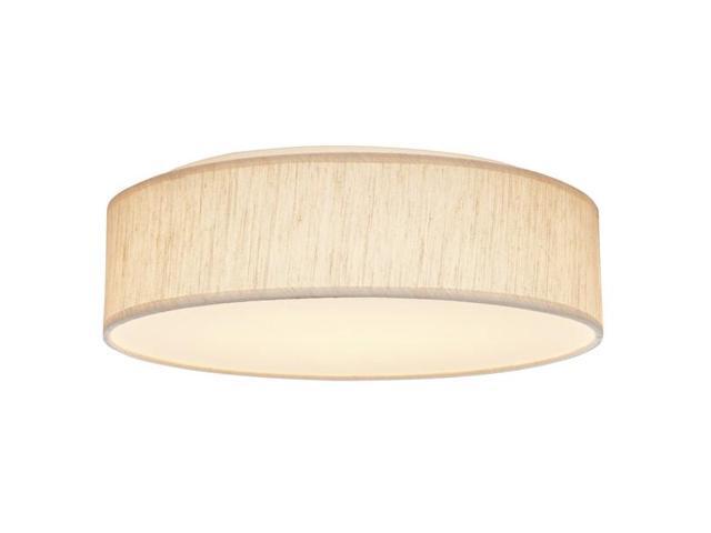 NUVO 62/998 15-Inch CCT Selectable Fabric Drum LED Decor Flsh Mnt Fixture,