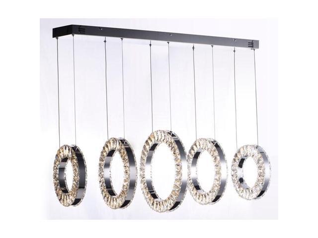 ET2 E30565-20PC Charm 5-Light 13.75' Wide Polished Chrome Linear Pendant