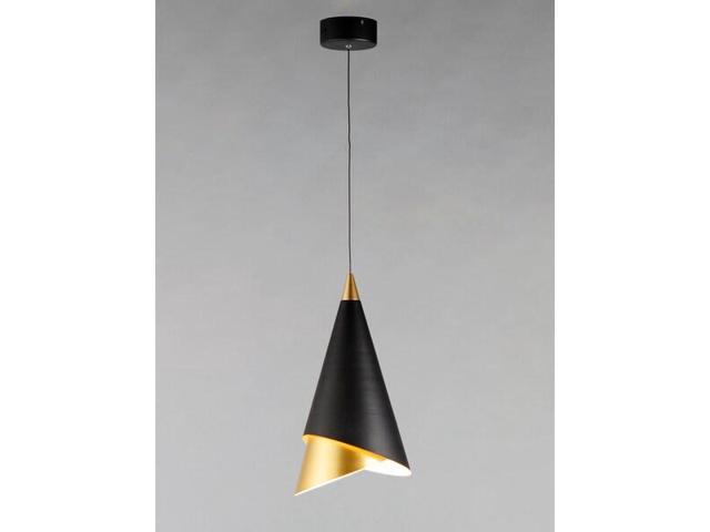 Photos - Chandelier / Lamp ET2 E21448-BKMG Mermaid 1-Light 8.75' Wide Black / Metallic Gold Mini Pendant