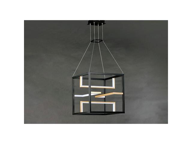 ET2 E21224-BKGLD Chamber 4-Light 18.25' Wide Black / Gold Pendant Light