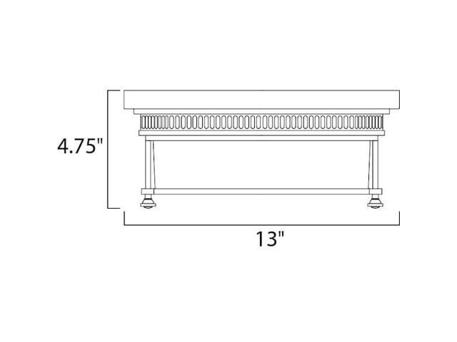 MAXIM LIGHTING 25000CLSN Hi-Bay 2-Light 13' Wide Satin Nickel Flush Mount Light