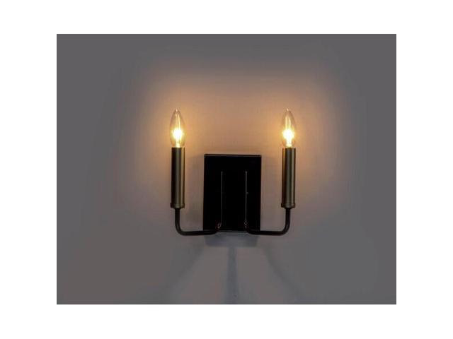 MAXIM LIGHTING 10252BKGLD Sullivan 2-Light ' Wide Black / Gold Wall Sconce