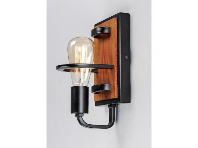 MAXIM LIGHTING 10301BKASB Black Forest 1-Light ' Wide Black / Ashbury Wall