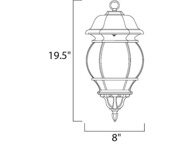 Photos - Chandelier / Lamp MAXIM LIGHTING 1036BK Crown Hill 3-Light 8' Wide Black Pendant Light