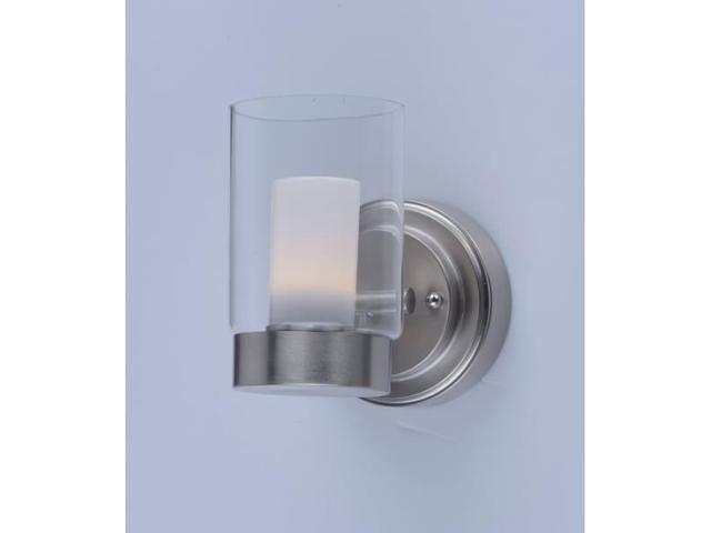 MAXIM LIGHTING 30261CLFTSN Mod 1-Light 5' Wide Satin Nickel Wall Sconce