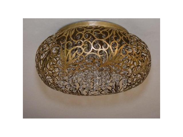 MAXIM LIGHTING 24150BCGS Arabesque 7-Light 18' Wide Golden Silver Flush Mount