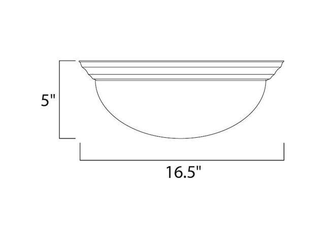 MAXIM LIGHTING 5852FTBK Essentials 3-Light Flush Mount