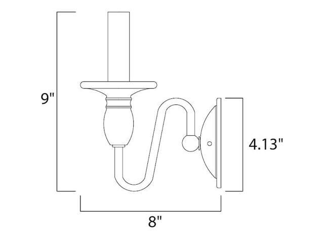 MAXIM LIGHTING 11031OI Towne 1-Light 4.5' Wide Oil Rubbed Bronze Wall Sconce