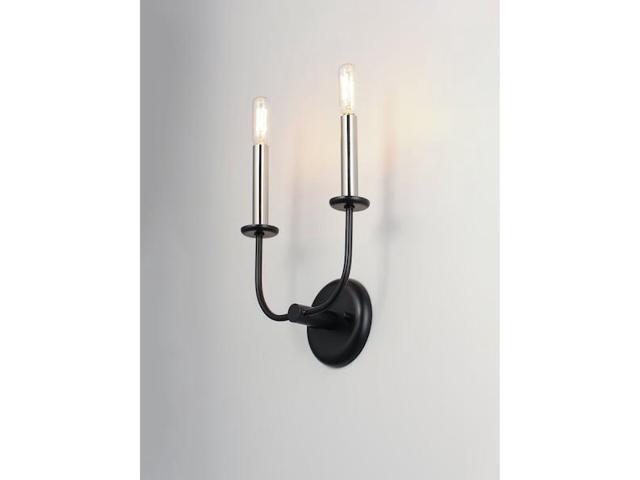 Photos - Chandelier / Lamp MAXIM LIGHTING 10322BKSN Wesley 2-Light Wall Sconce
