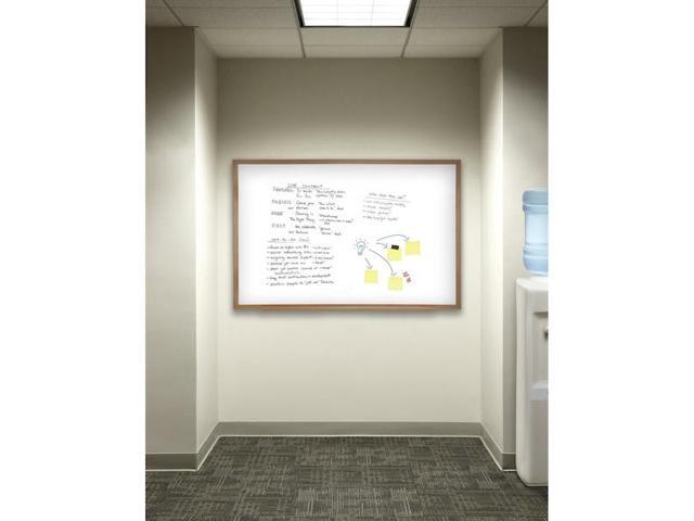GHENT M2W-35-4 Dry Erase Board, Plastic, 36 5/8 in, 60 5/8 in, Wood Frame,