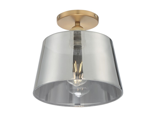 NUVO 60/7324 Fixture, Semi Flush, 1-Lght, Incandescent, 100W, 120V, A19, Medium