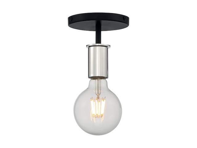 NUVO 60/7353 Fixture, Semi Flush, 1-Lght, Incandescent, 100W, 120V, A19, Medium