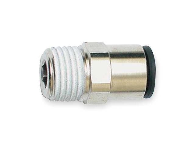 LEGRIS 3175 60 22 Push-Fit Adapter Fitting, 3/8 in Tube Size, Brass, Silver, 10