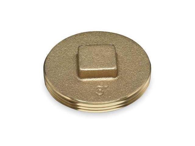 OATEY 42374 Cleanout Plug,4 In,Brass