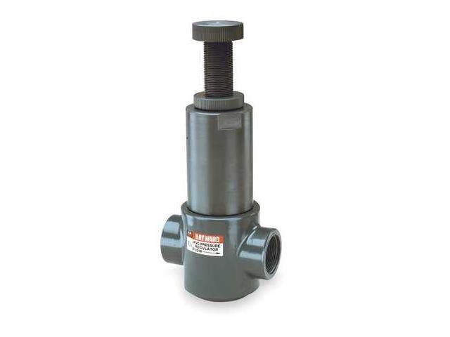 HAYWARD FLOW CONTROL PR10075T Pressure Regulator, 3/4', PVC/FPM, Threaded,
