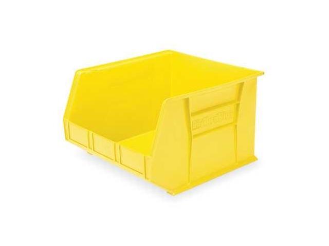 AKRO-MILS 30210YELLO Hang & Stack Storage Bin, Plastic, Yellow, 3 in H, 4 1/8