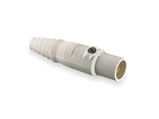 HUBBELL WIRING DEVICE-KELLEMS HBL300MW Connector,Double Set,Wht,300AC/DC,Ser 16