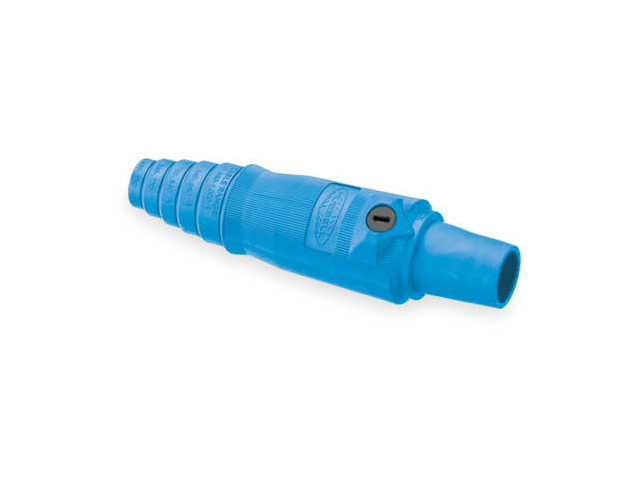 HUBBELL WIRING DEVICE-KELLEMS HBL400FBL Connector,Double Set Screw,Blu,Taper