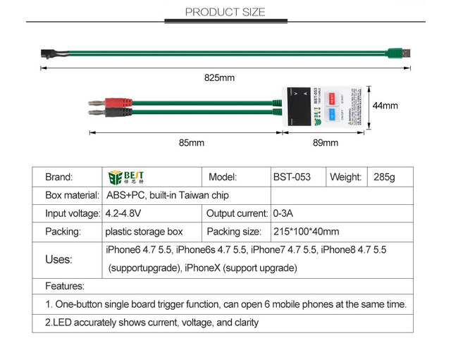 High Quality Repair Tools Mobile Phones Fast Current Protection Outils BEST Power Supply Boot Line for iPhone 7 7 Plus 6S 6 6P