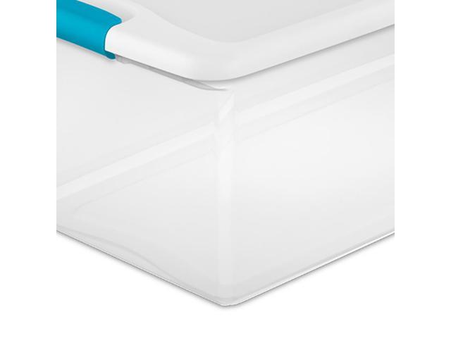Sterilite 106-Qt. Clear Stackable Latching Storage Box Container, 4 Pack 1499