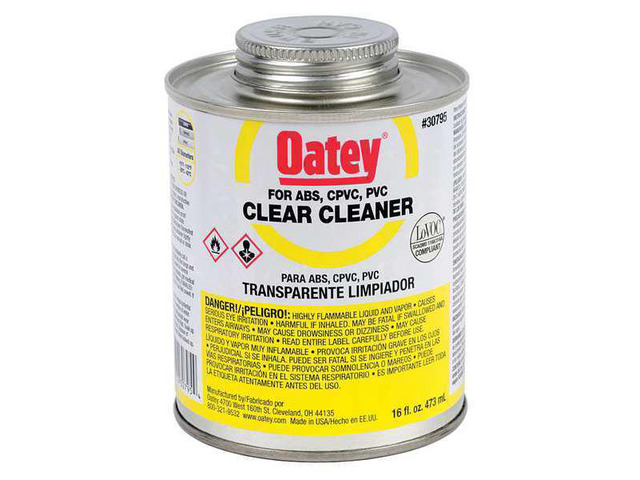OATEY 30795 Pipe Cleaner,Low VOC,16 oz.,Clear