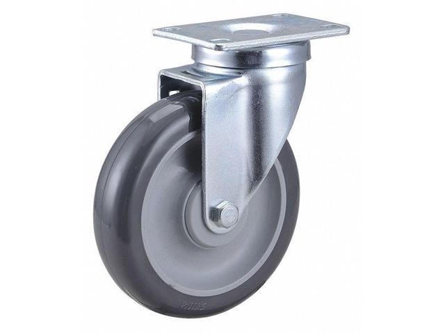 Photos - Other Garden Tools ZORO SELECT 2G045 Swivel Plate Caster, 5 in Dia, 315 lb, Gray PGS50120ZN-T