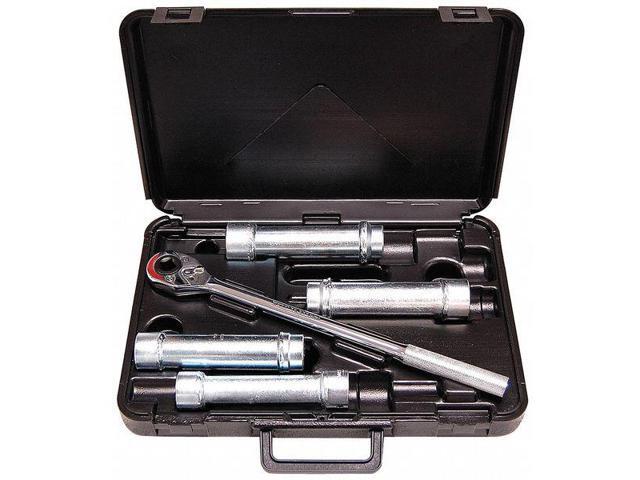 WHEELER-REX 961 1/2' Drive Deep Socket SAE 5 Pieces 15/16 in to 1 1/4 in, Zinc