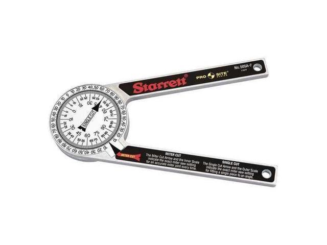 Photos - Other Power Tools Starrett Miter Protractor, Rectangular Head, Yes, 0° to 360°, 90 x 4, 7' Length 505 