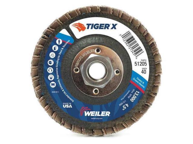 Photos - Other Power Tools WEILER 98915 Flap Disc, 7 in. x 36 Grit, 7/8, 8600 RPM 51215 
