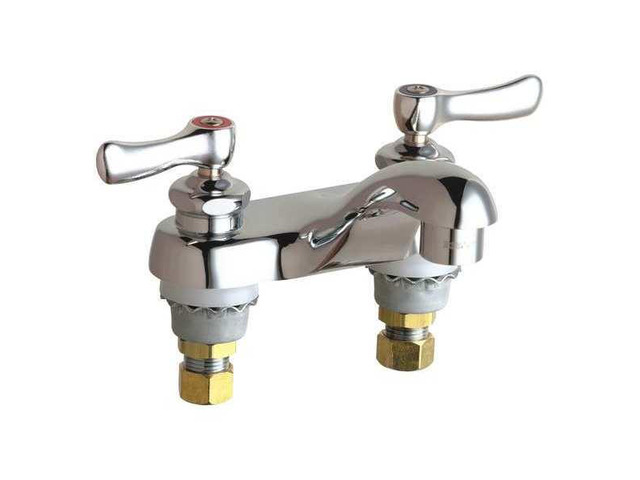 Lavatory Sink, Brass, 2 Holes, ADA Compliant CHICAGO FAUCETS 802-VE64XKABCP