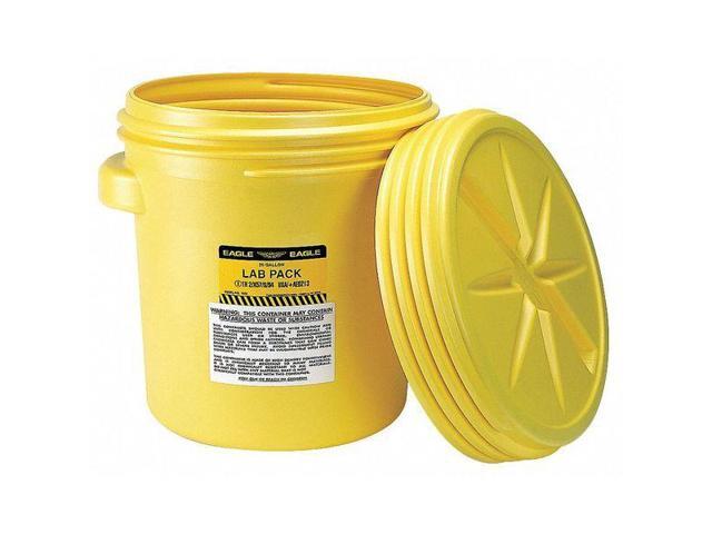 EAGLE MFG 1650 20 gal Open Head Salvage Drum, Polyethylene, Unlined, Yellow
