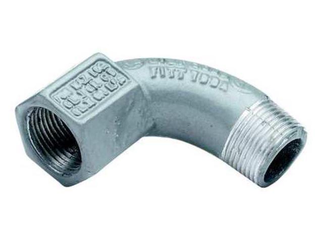 HUBBELL KILLARK BL-90-1MWW IMC 90 Deg Elbow, 1/2 in, Threaded, Iron, Powder