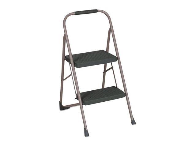 Cosco 2-Step Big Step Folding Stool 200lb 22' Spread Black/Gray 11308PBL1E