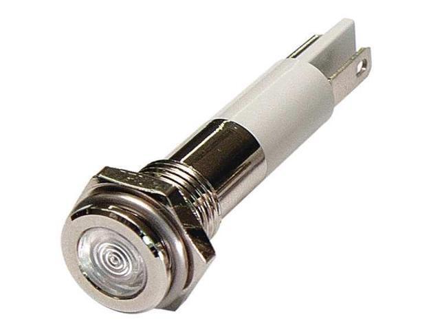 ZORO SELECT 24M074 Flat Indicator Light,White,120VAC