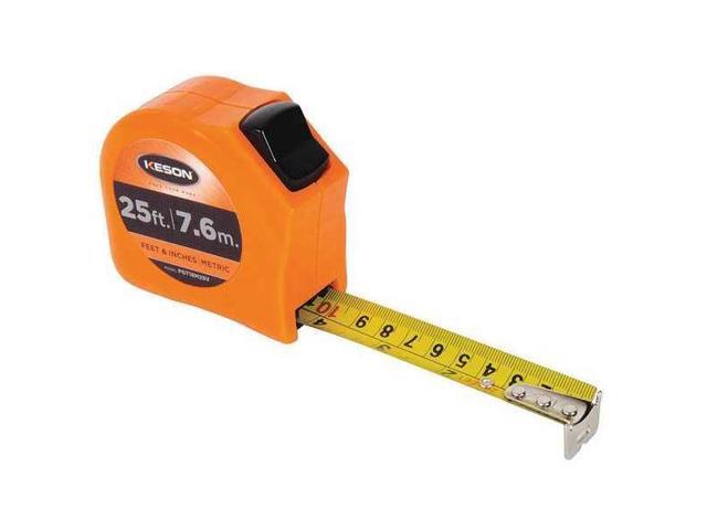 KESON PGT18M25V 25 ft/7.5m Tape Measure, 1 in Blade