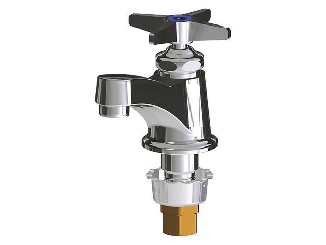 CHICAGO FAUCET 700-E70COLDABCP Manual Low Arc Bathroom Faucet, Single Hole