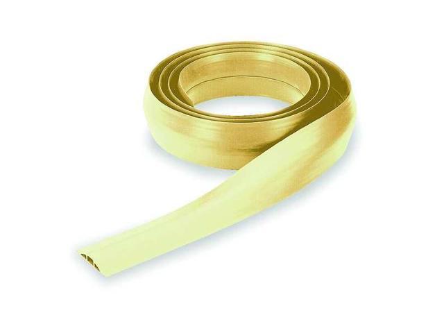 1 Channel 5 Ft Long 1/2 Max Compatible Cable Diam Brown PVC On Floor Cable Cover - image 5
