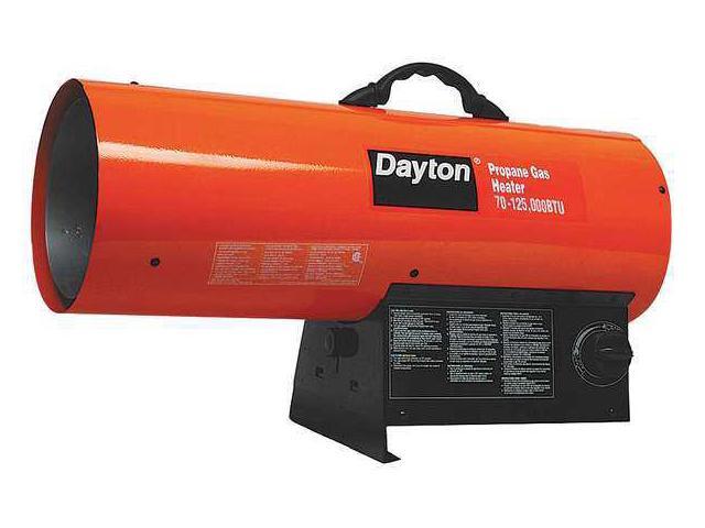 Photos - Patio Heater Dayton 3VE57 Torpedo Portable Gas Heater, Liquid Propane, 70, 000 to 125, 