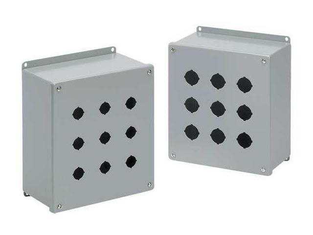 HOFFMAN E2PBX Pushbuttn Enclosure,6.00 in H,Mild Steel