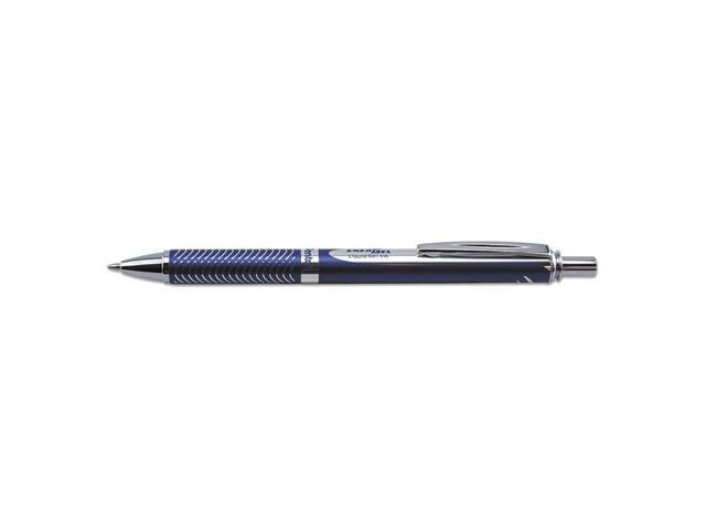 EnerGel Alloy RT Gel Pen Retractable Medium 0.7 mm Black Ink Blue Barrel BL407CA